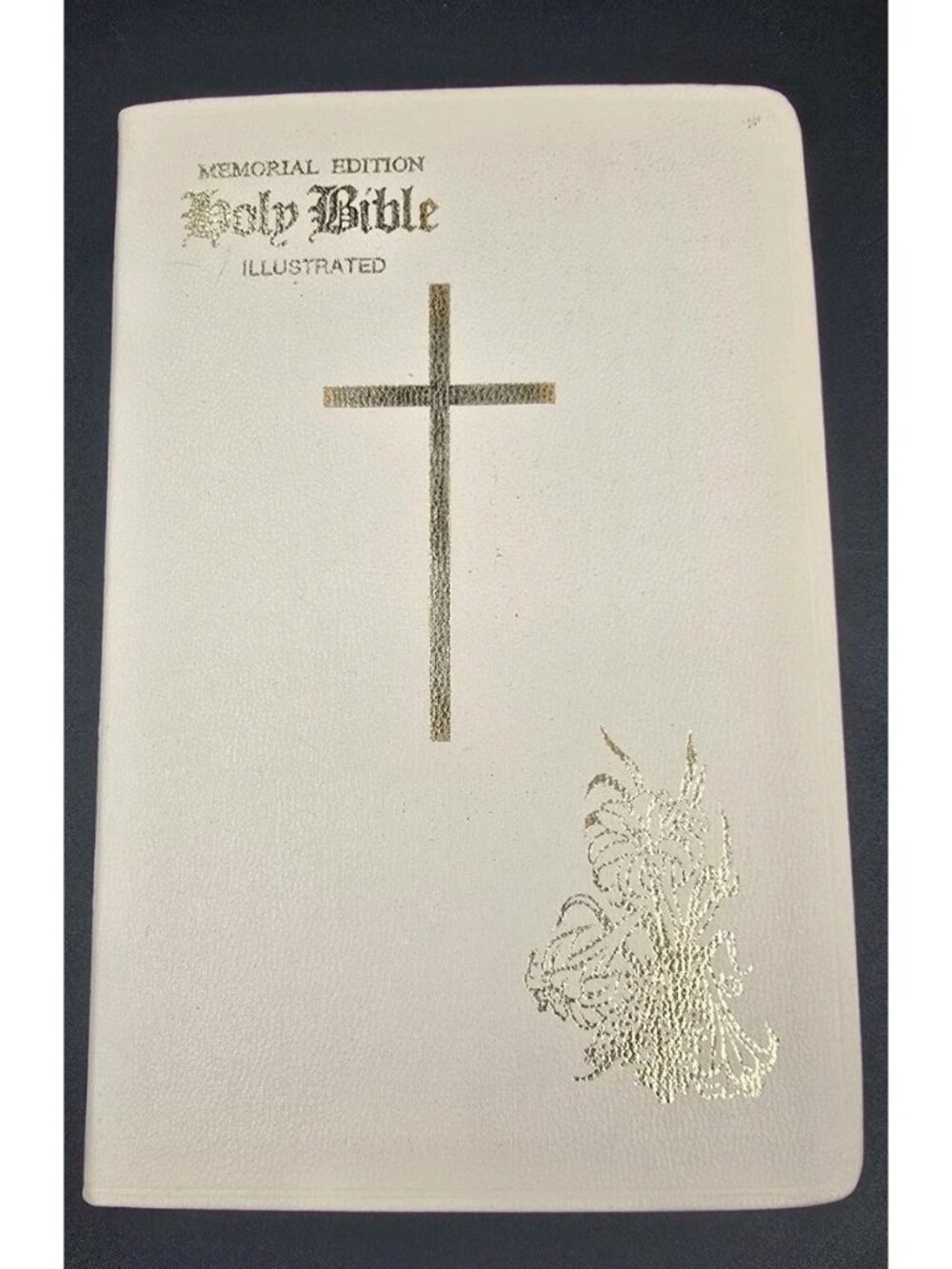 Vintage New American Bible Memorial Edition OCAW Union Local 3-726 White Gold